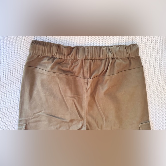 TREASURE & BOND Khaki Tan Women's Thick Canvas Cargo Jogger Pants - Picture 7 of 12